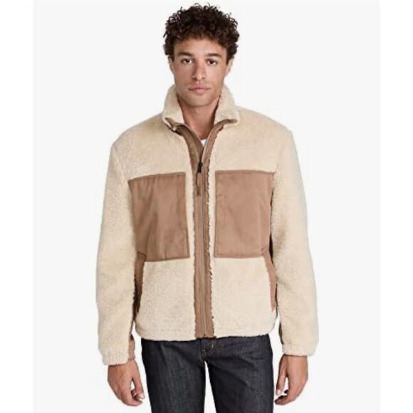 Vince Sherpa Suede Jacket Size Large - Picture 1 of 9